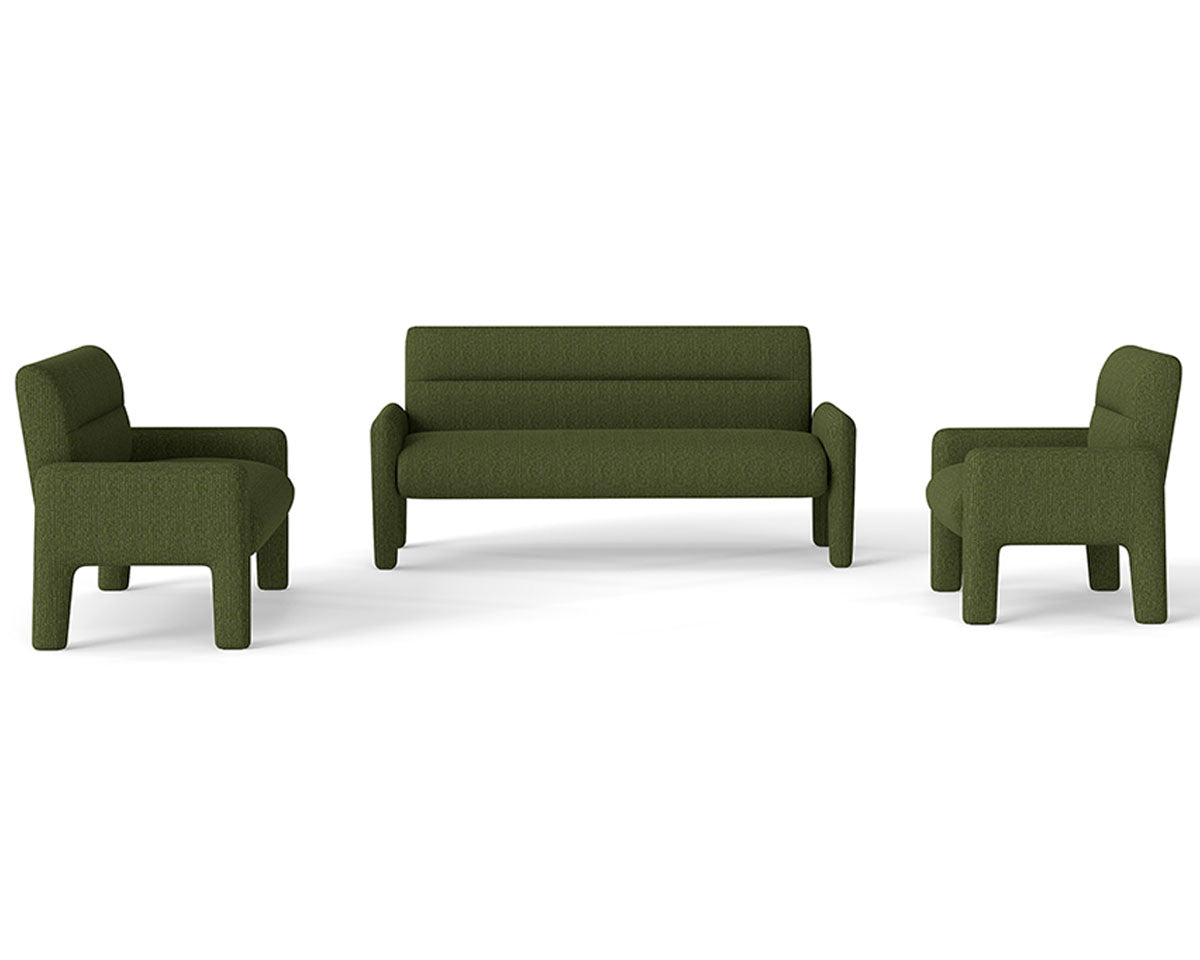 Dubai Hunter Modern 3 Seater Sofa Green