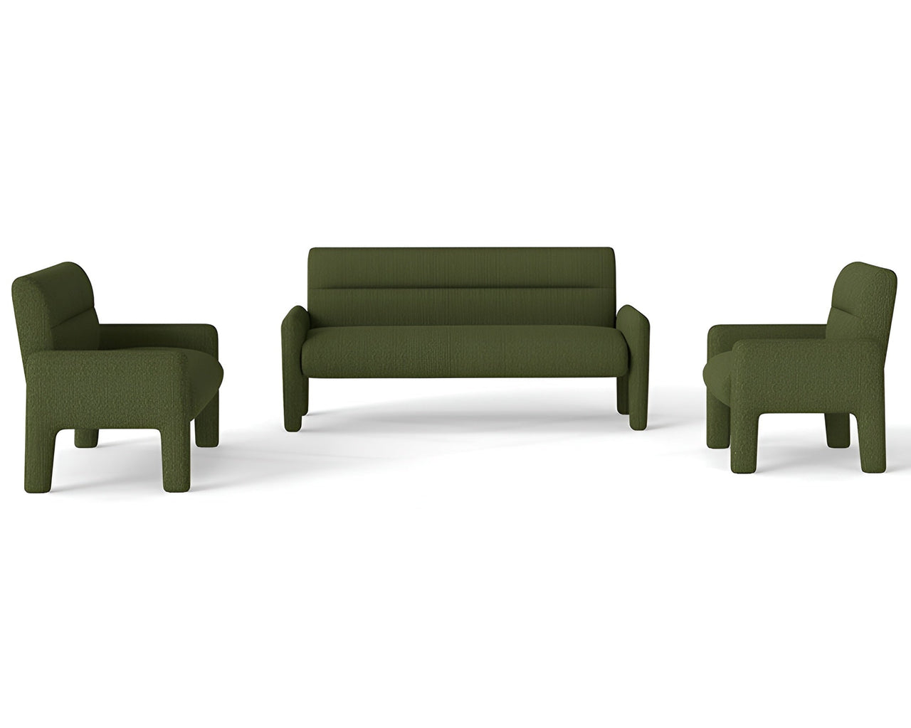 Hunter Green 3 Piece Sofa Set