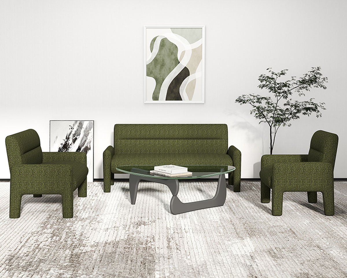 Hunter Green 3 Piece Sofa Set