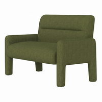 Thumbnail for Sofa Dubai Hunter Green 2 Seater Modern Fabric Lounge Sofa