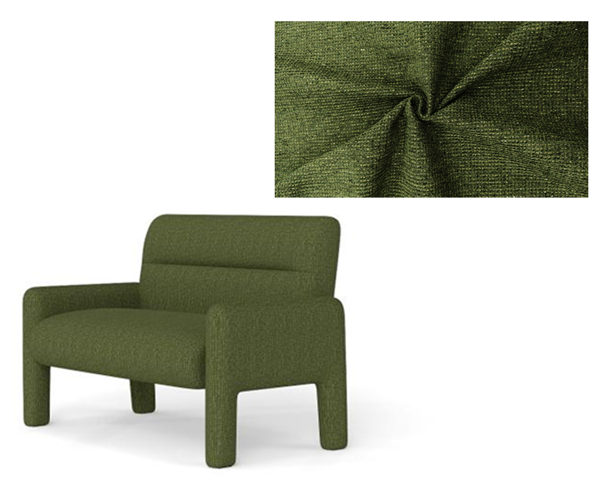 Sofa Dubai Hunter Green 2 Seater Modern Fabric Lounge Sofa