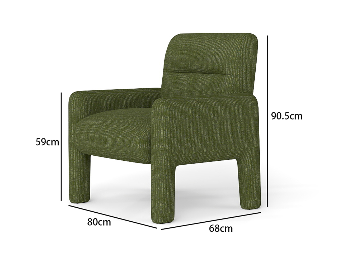 Dubai Hunter Green Single Seater Sofa