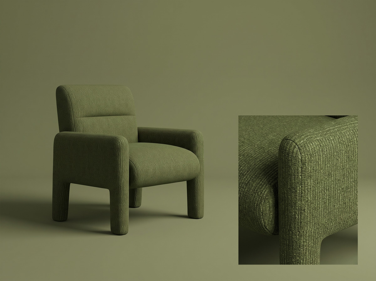 Dubai Hunter Green Single Seater Sofa