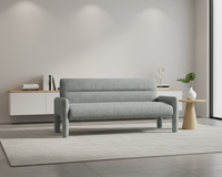 Thumbnail for Sky Blue 3 Seater Sofa Modern Chenille KD Sofa for Living Room