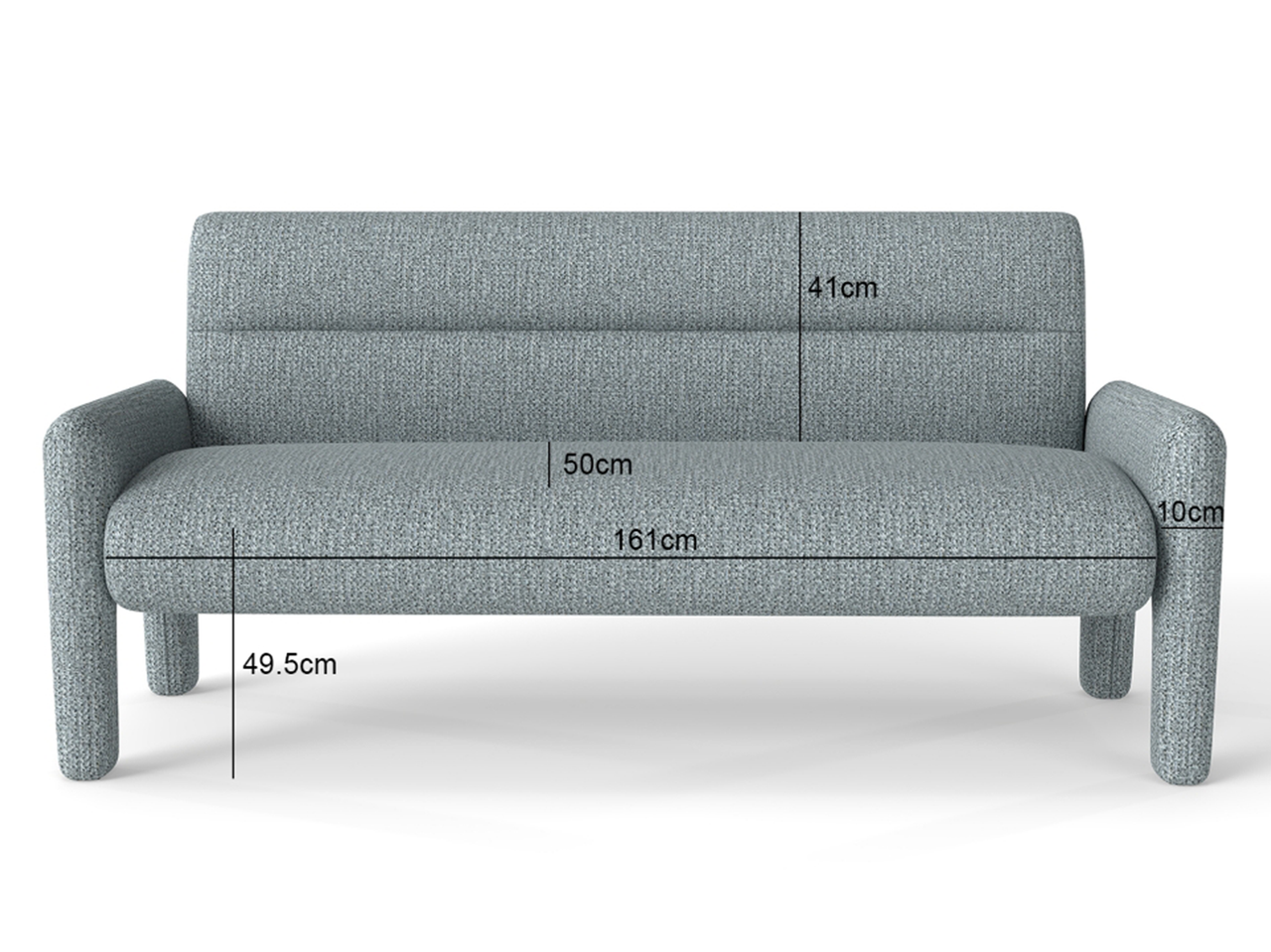 3 Piece Sofa Set – Dubai Sky Blue