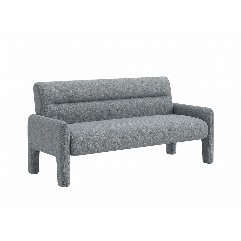 Sky Blue 3 Seater Sofa Modern Chenille KD Sofa for Living Room