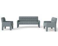 Thumbnail for Sky Blue 3 Seater Sofa Modern Chenille KD Sofa for Living Room