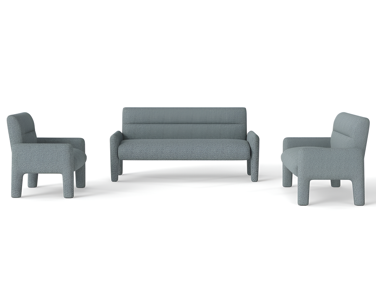 3 Piece Sofa Set – Dubai Sky Blue