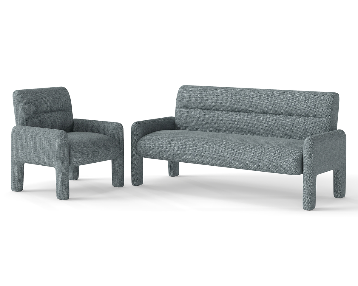 3 Piece Sofa Set – Dubai Sky Blue