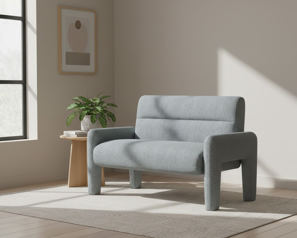 Modern 2 Seater Sofa Dubai Sky Blue