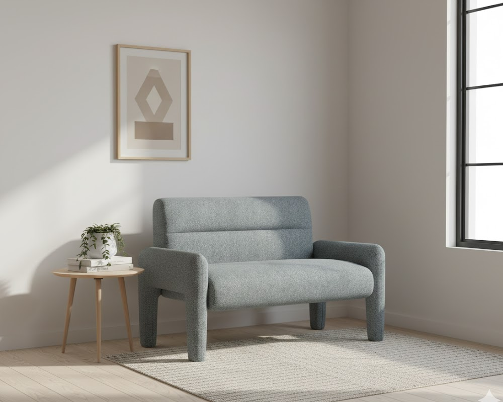 Modern 2 Seater Sofa Dubai Sky Blue
