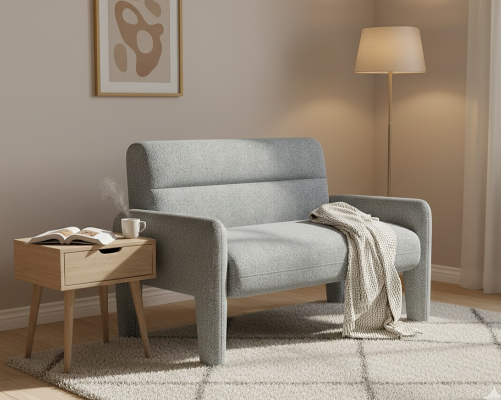 Modern 2 Seater Sofa Dubai Sky Blue