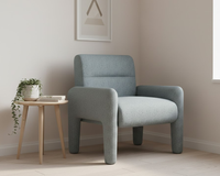 Thumbnail for Modern Single Seater Sofa Dubai Sky Blue – Luxurious Chenille Chair