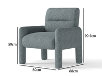 Thumbnail for Modern Single Seater Sofa Dubai Sky Blue – Luxurious Chenille Chair