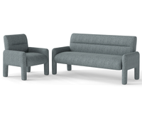 Thumbnail for Modern Single Seater Sofa Dubai Sky Blue – Luxurious Chenille Chair