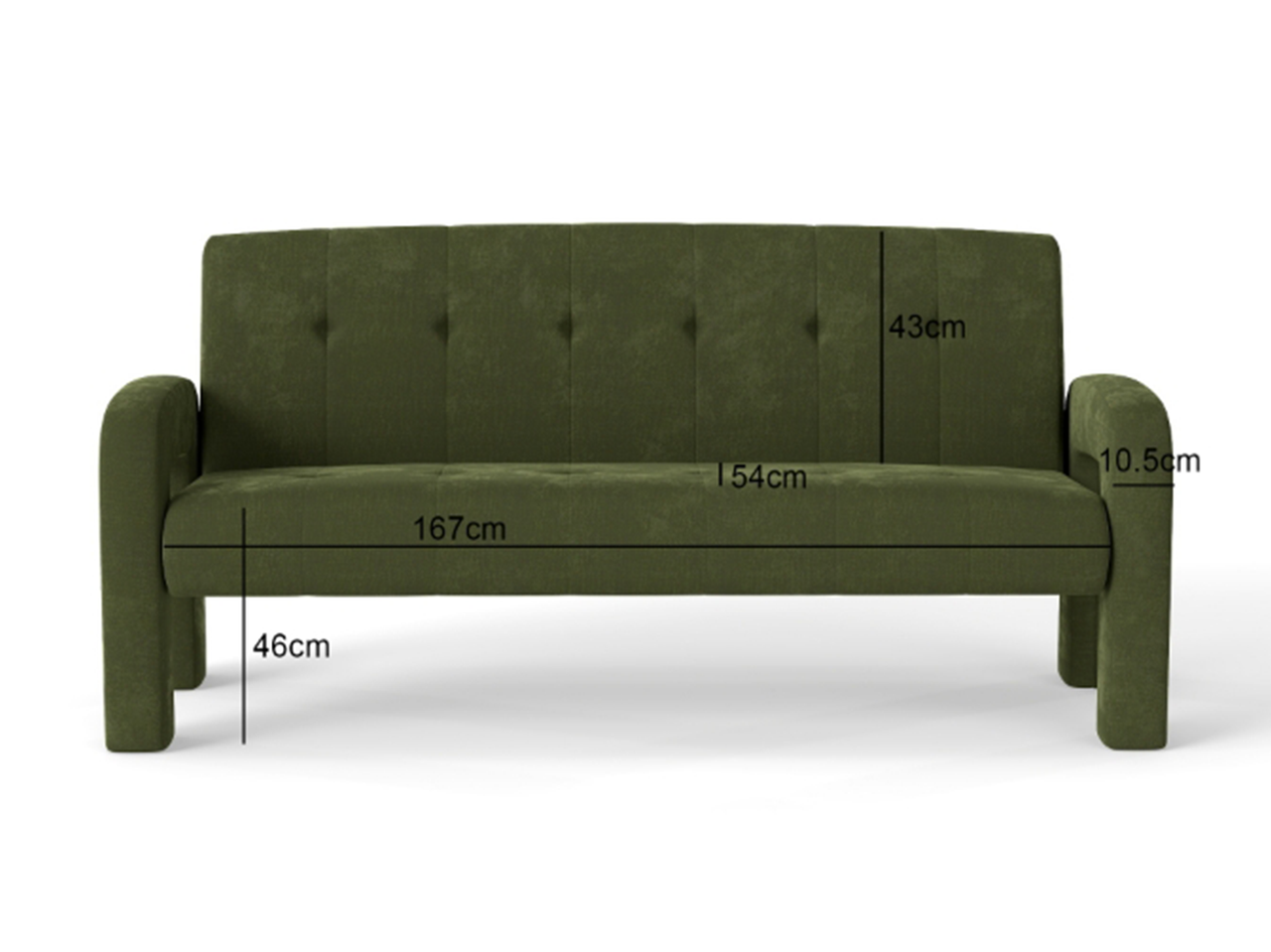 Sofa Milan Hunter Green 3 Seater