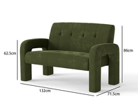 Thumbnail for Milan Hunter Green 2 Seater Sofa