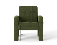 Thumbnail for Modern 1 Seater Sofa Milan Hunter Green
