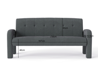 Thumbnail for 3 Piece Milan Charcoal Sofa Set