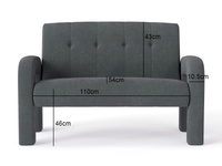 Thumbnail for 3 Piece Milan Charcoal Sofa Set
