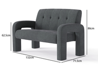 Thumbnail for 3 Piece Milan Charcoal Sofa Set