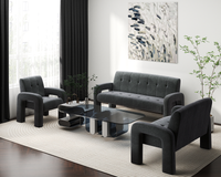 Thumbnail for Modern 2 Seater Sofa Milan Charcoal
