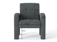 Thumbnail for 3 Piece Milan Charcoal Sofa Set