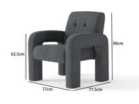 Thumbnail for Modern 1 Seater Sofa Milan Charcoal