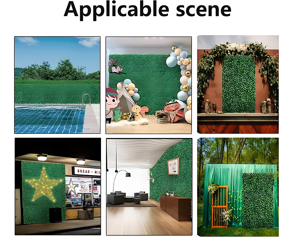 Artificial Green Plant Wall Pane