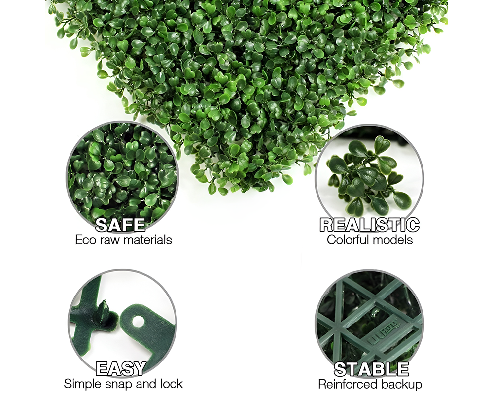 Artificial Green Plant Wall Pane