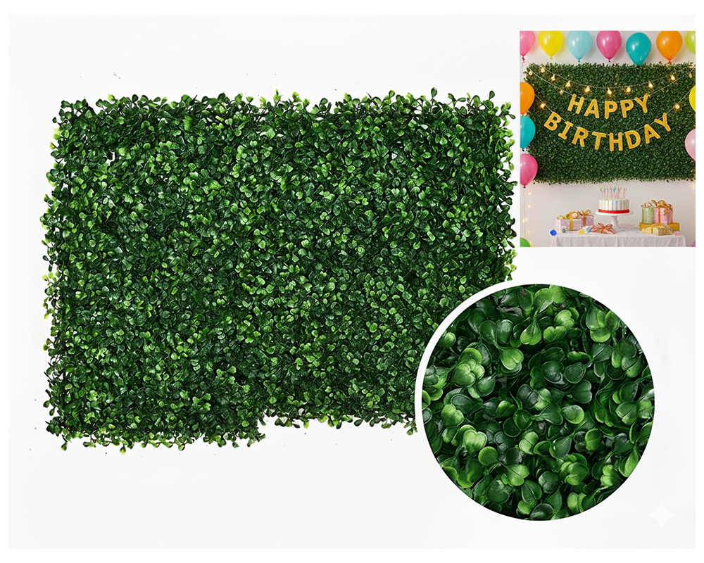 Artificial Green Plant Wall Pane