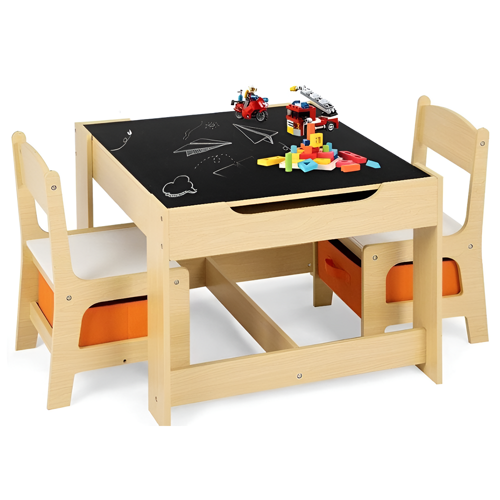 Junior table and chairs set assembled and ready