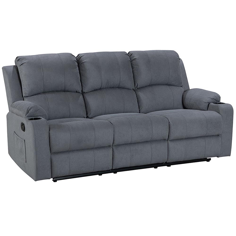 NovaCloud 3 seater recliner sofa grey