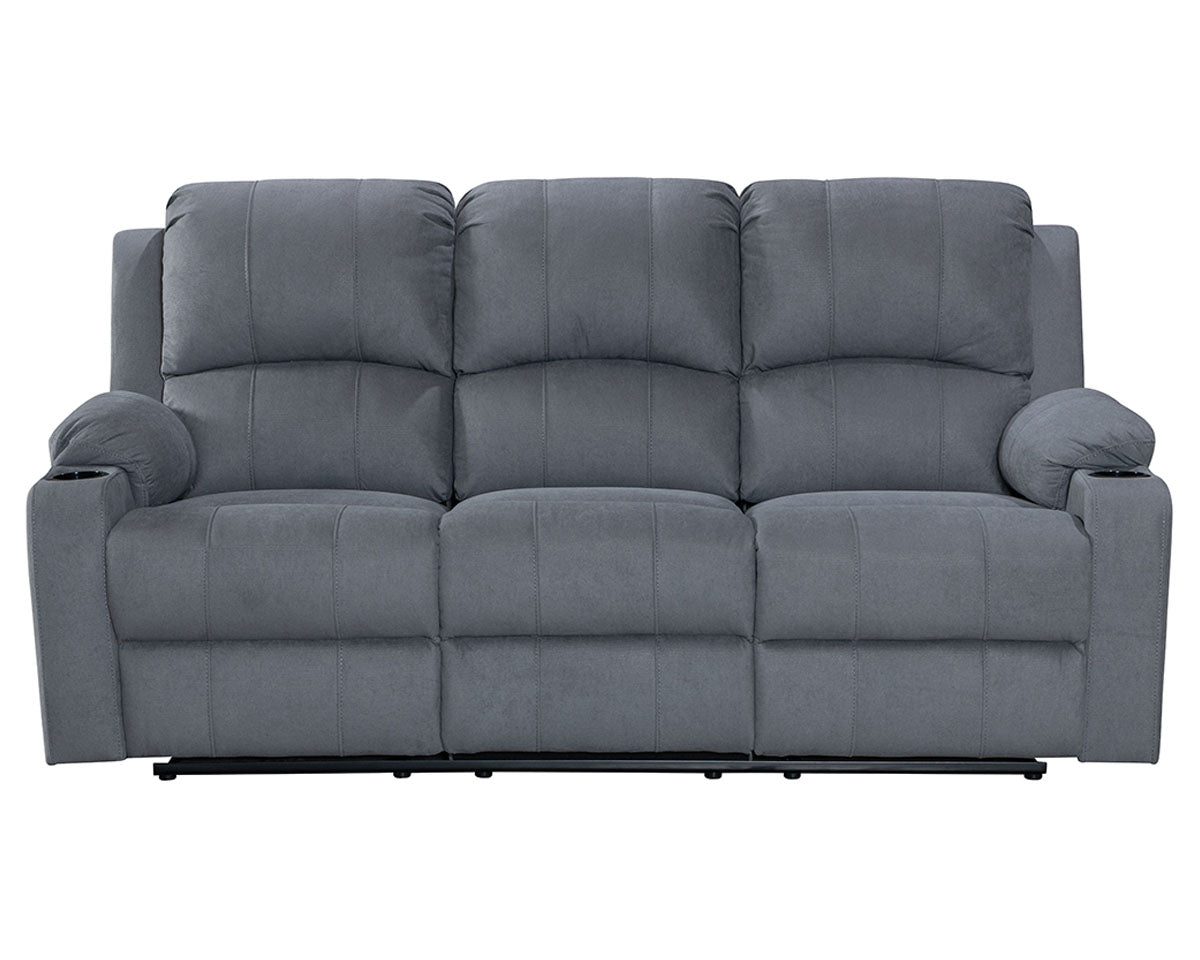 NovaCloud Fabric 3 Seater Recliner Sofa