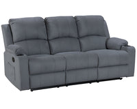 Thumbnail for NovaCloud Fabric 3 Seater Recliner Sofa