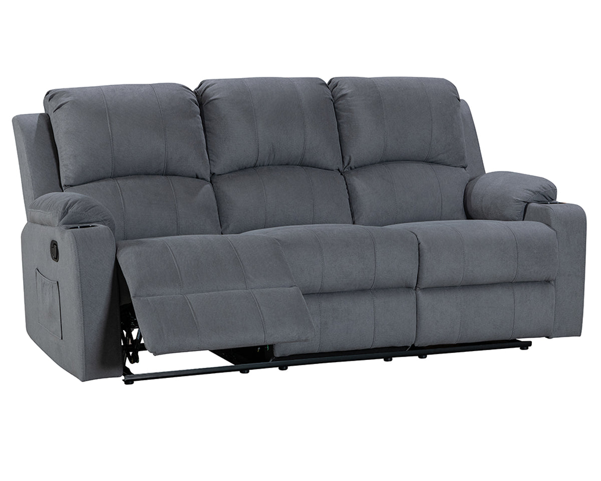 NovaCloud Fabric 3 Seater Recliner Sofa