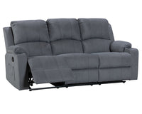 Thumbnail for NovaCloud Fabric 3 Seater Recliner Sofa