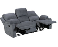 Thumbnail for NovaCloud Fabric 3 Seater Recliner Sofa