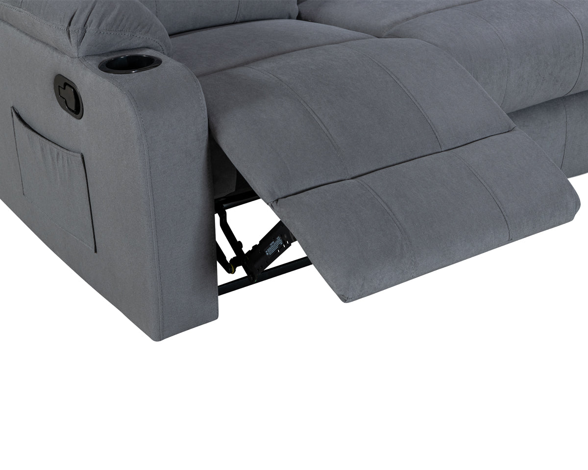 Two seat recliner sofa side view