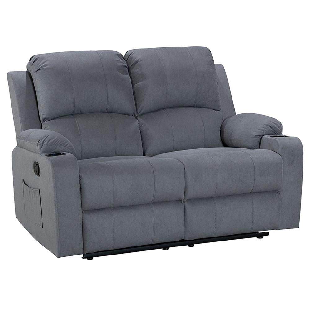 NovaCloud 2 seater recliner sofa grey