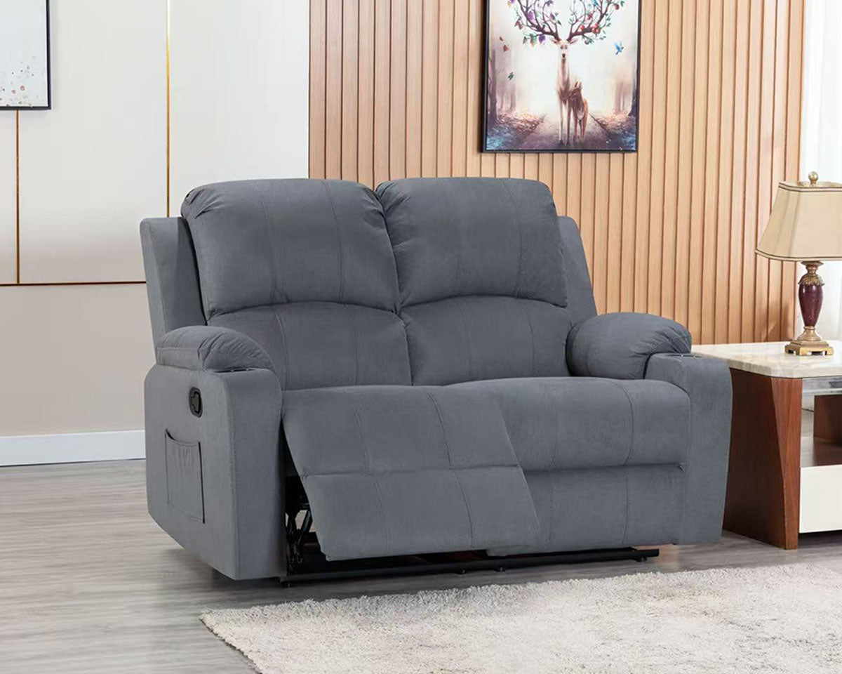 NovaCloud Fabric 2 Seater Recliner Sofa