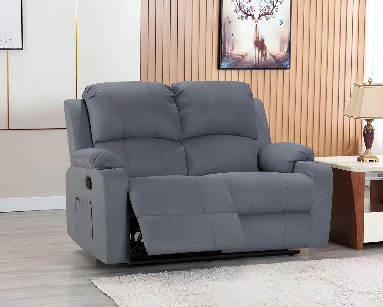 NovaCloud Fabric 2 Seater Recliner Sofa