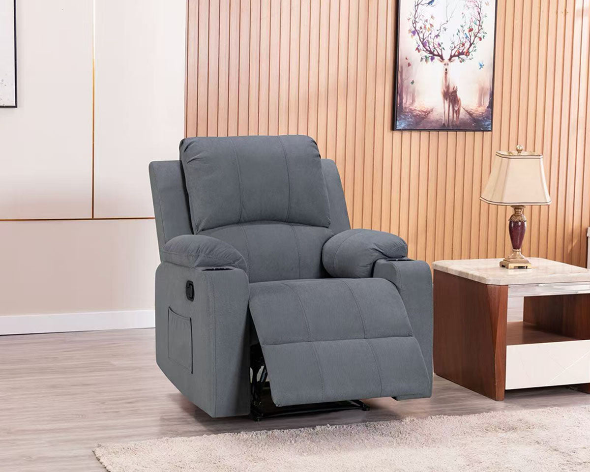 NovaCloud Fabric 1 Seater Recliner Sofa