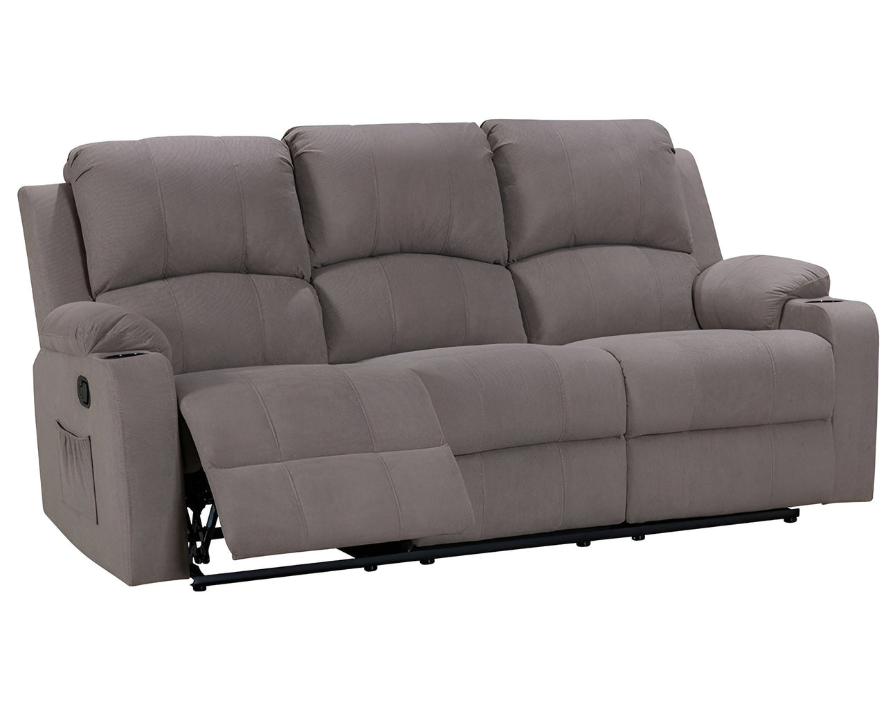 NovaCloud Fabric 3 Seater Recliner Sofa