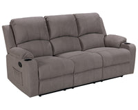 Thumbnail for NovaCloud Fabric 3 Seater Recliner Sofa