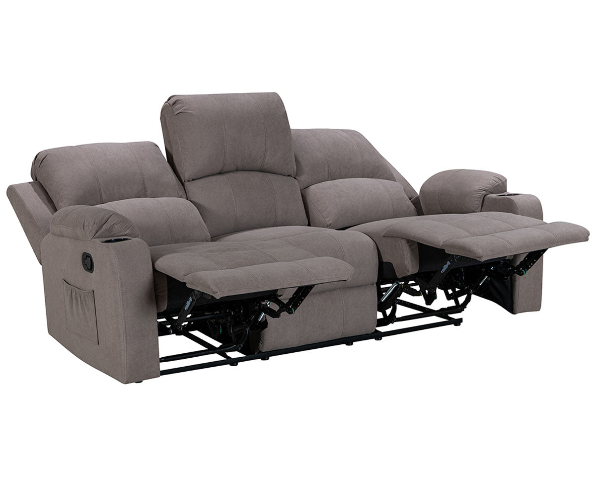 NovaCloud Fabric 3 Seater Recliner Sofa