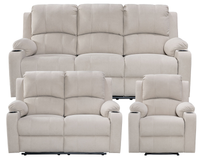 Thumbnail for Modern beige recliner sofa
