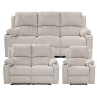 Thumbnail for 3 piece recliner sofa set beige