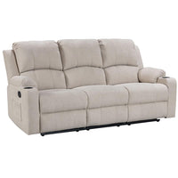 Thumbnail for 3 seater beige recliner