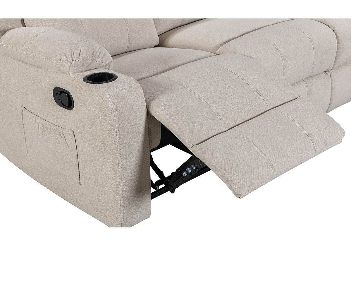 NovaCloud Fabric 2 Seater Recliner Sofa